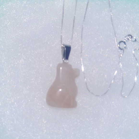 Boho Hippie Agate Dog Sterling Silver Necklace 16” - Picture 4 of 6